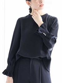 荷葉袖設計襯衫[防潑水/可機洗]