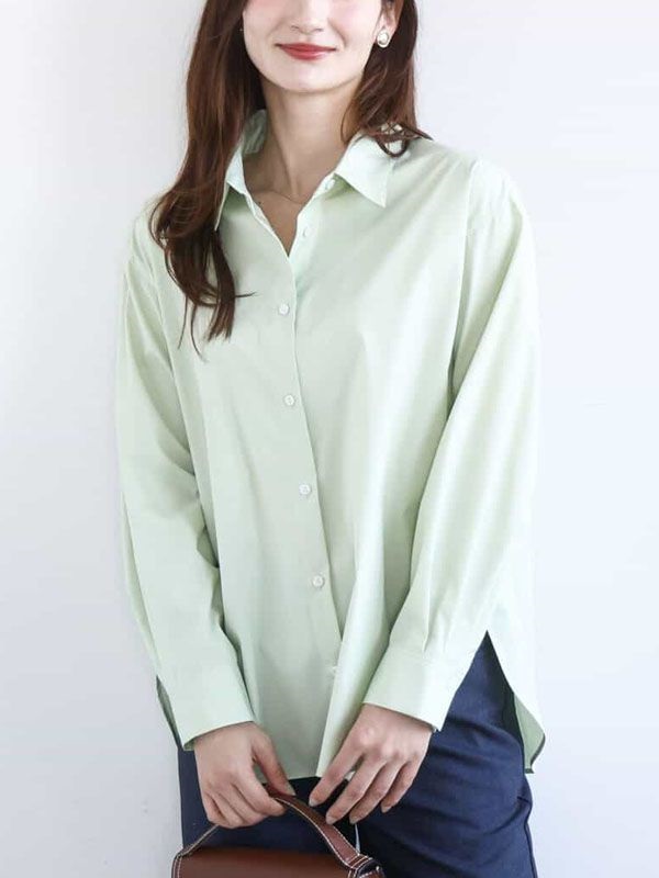 【素色】基本款襯衫[機能性/可機洗](淺綠色(30)/38)