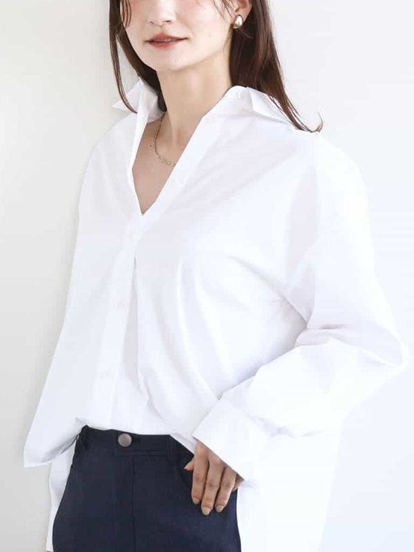 【素色】基本款襯衫[機能性/可機洗](白色(90)/38)