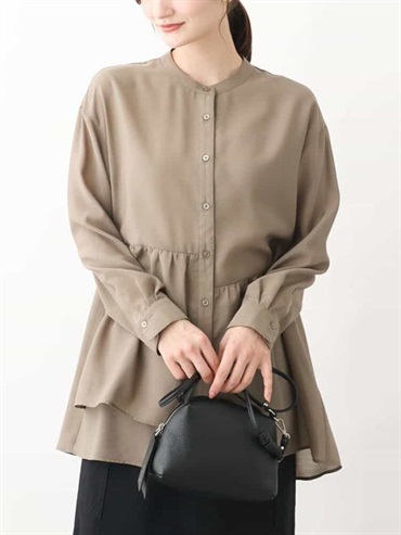 立領荷葉邊襯衫[可機洗]