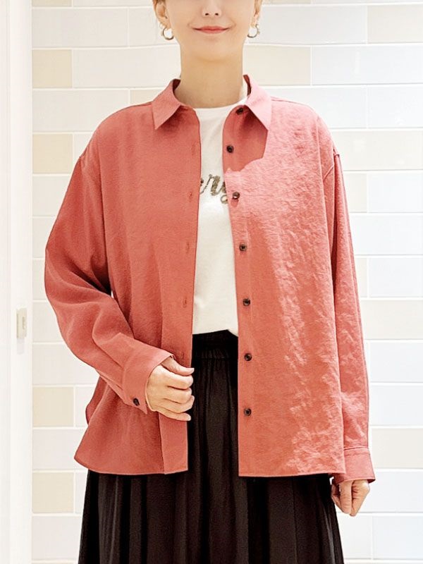 空氣感襯衫(暗紅色(08)/38)