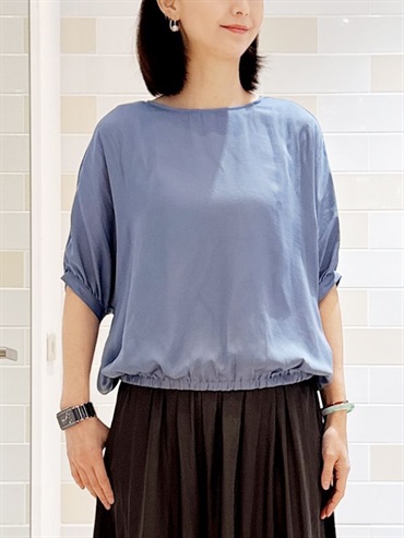 連袖緞面襯衫[可機洗]