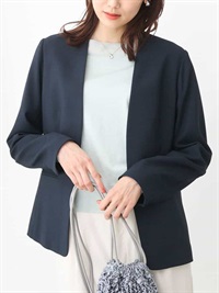 俐落無領外套[成套搭配]