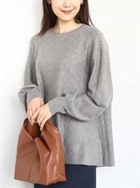 傘狀輪廓長版針織衫