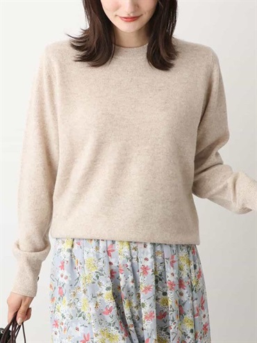 後背珍珠釦設計針織衫[AirWool](米色(82)/38)