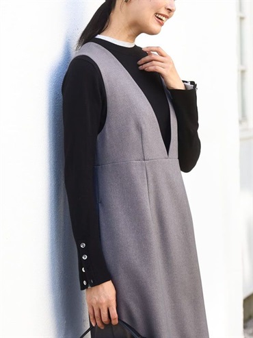 配色層次設計針織衫(黑色(94)/38)