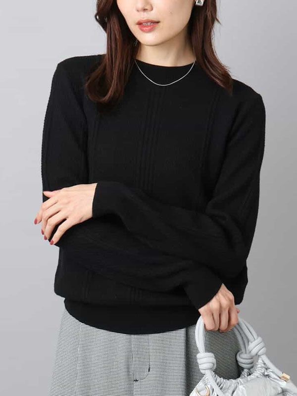 迷你麻花編織針織衫(黑色(94)/38)