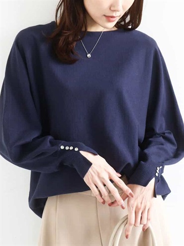 多彩連袖針織衫(海軍藍(57)/38)