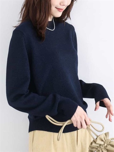 高質感亮絲針織衫(海軍藍(57)/38)