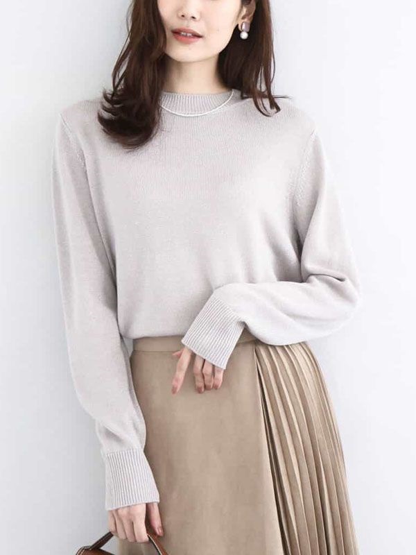 高質感亮絲針織衫(摩卡米(82)/38)