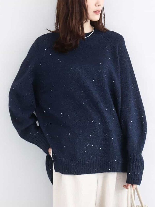 迷你亮片針織衫(海軍藍(57)/38)