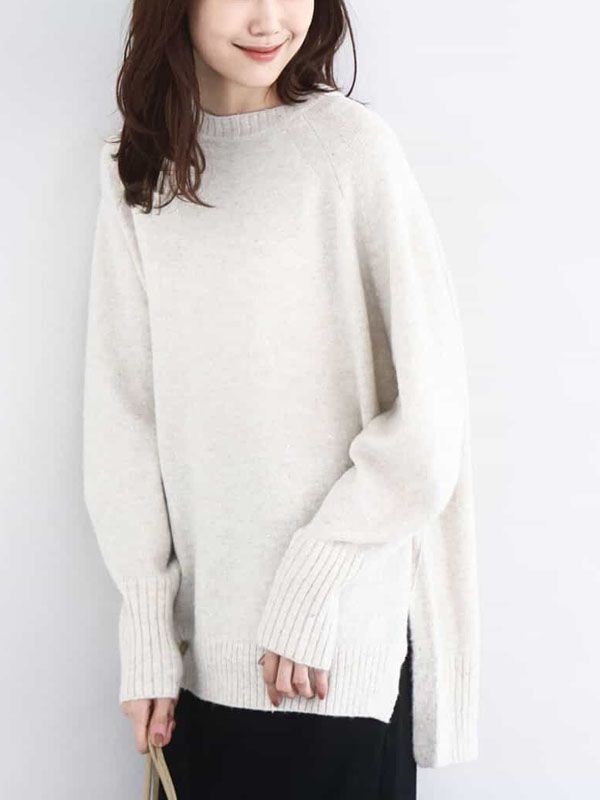 迷你亮片針織衫(米色(82)/38)