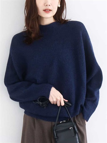 陰影條紋感連袖針織衫(海軍藍(57)/38)