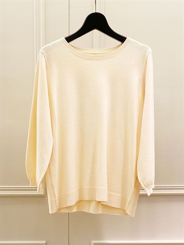 優雅針織衫(米白色(80)/38)