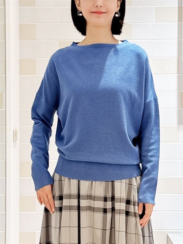 瓶口領繭型針織衫(海軍藍(57)/38)