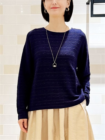 麻花編針織衫(深藍色(58)/38)
