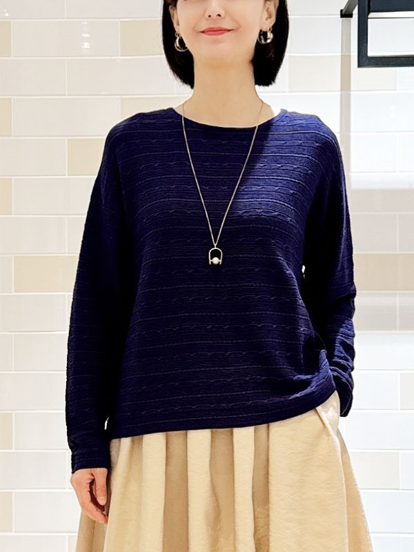 麻花編針織衫(深藍色(58)/38)