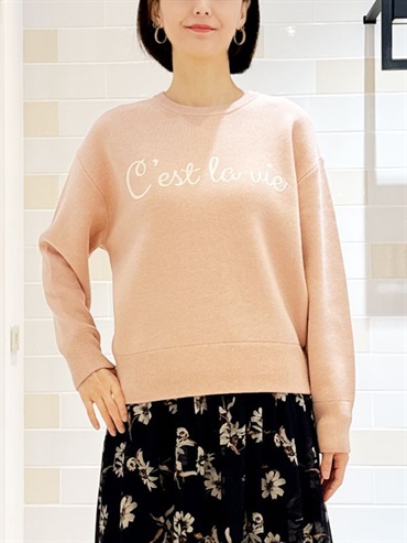 刺繡語意針織衫(粉紅色(02)/38)