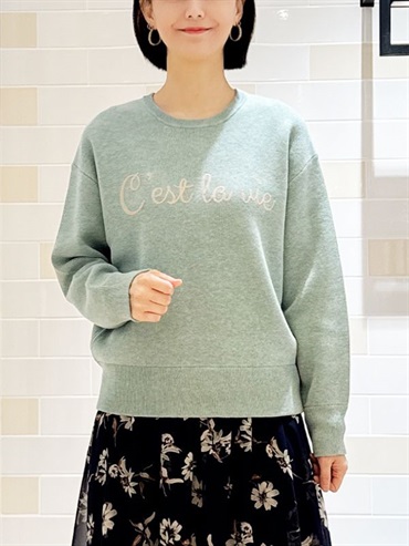 刺繡語意針織衫