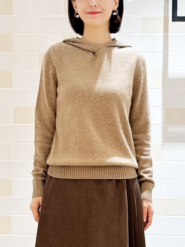 連帽針織衫(駝色(83)/38)
