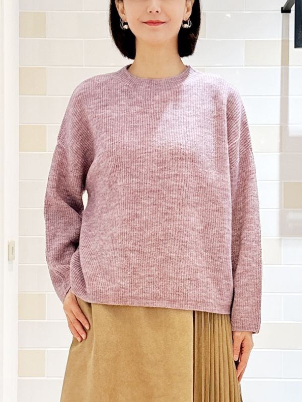 羅紋組織針織衫(淺藍紫色(62)/38)