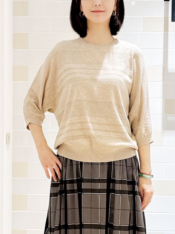 組織變化針織衫(米色(82)/38)