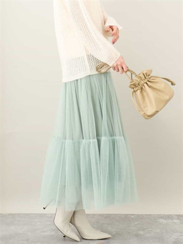 分層設計薄紗裙