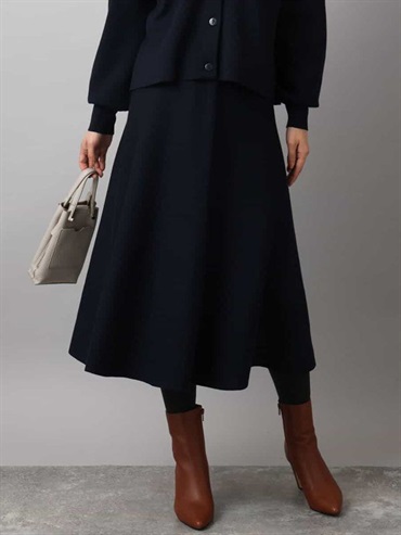 雙面針織喇叭裙(海軍藍(57)/38)