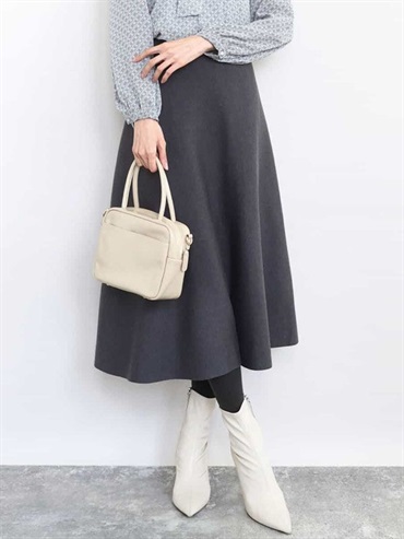 雙面針織喇叭裙