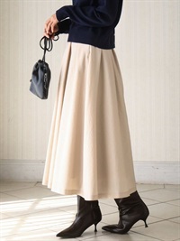 復古加工打褶抽皺裙