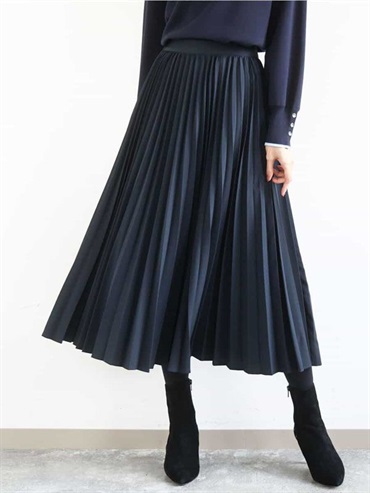 百褶設計裙(海軍藍(57)/38)