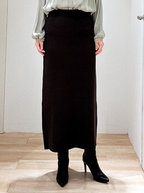 針織長裙(深灰色(93)/38)
