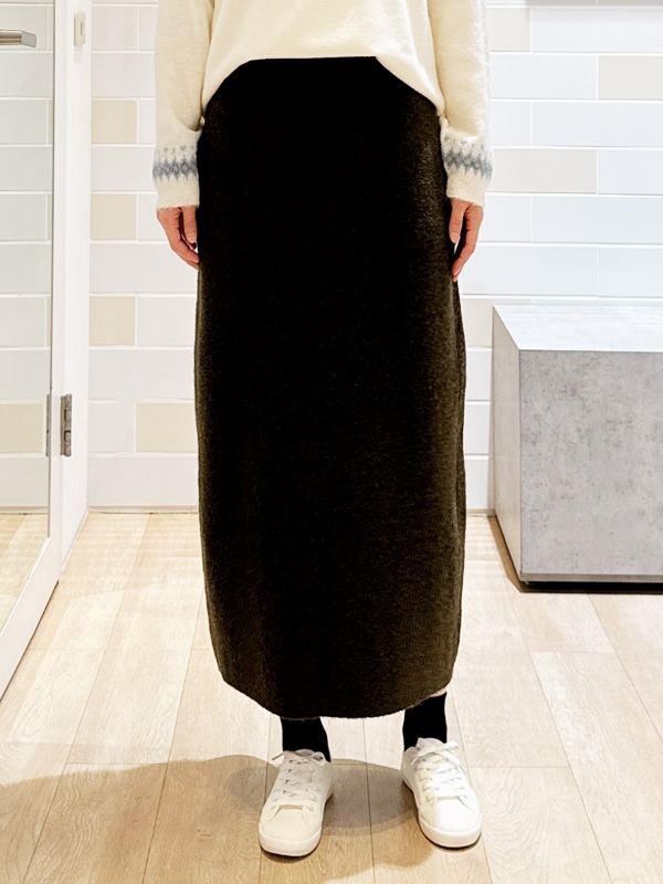 優雅針織裙(墨綠色(38)/38)