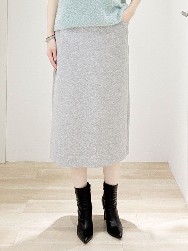 太空棉質八分裙(淺灰色(91)/38)