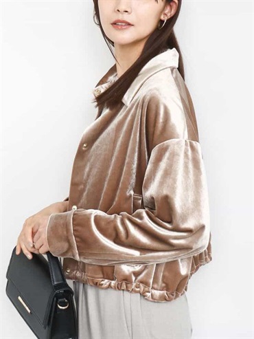 雪紡絲絨短版布勞森