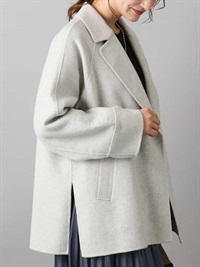 雙面羊毛混紡大衣