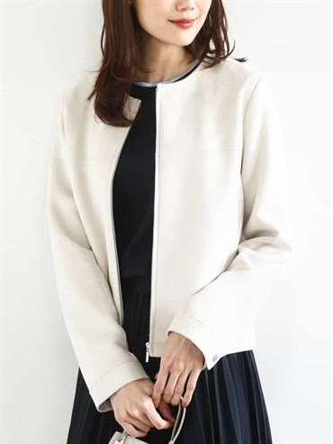 【熱銷】仿麂皮短版布勞森(米色(82)/38)