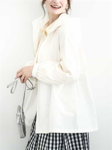 2WAY中長版布勞森[高密度平織](米白色(80)/38)