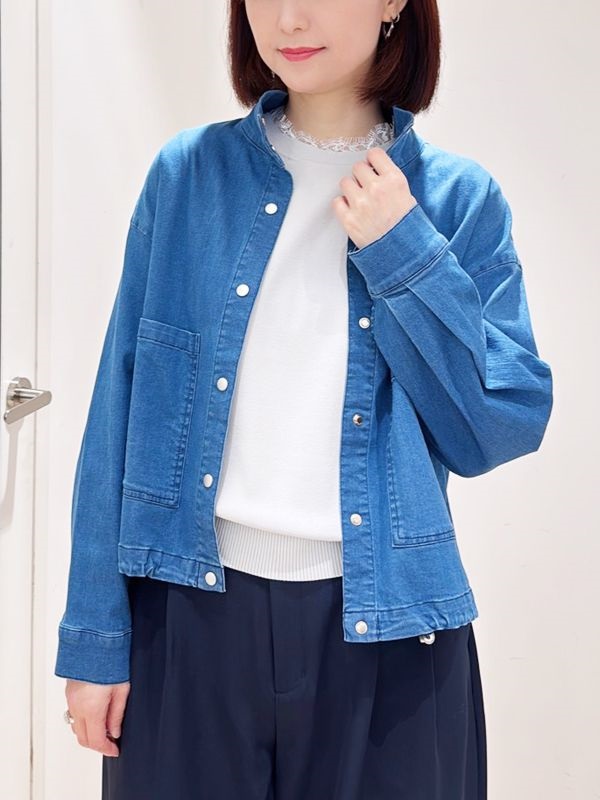 立領丹寧外套