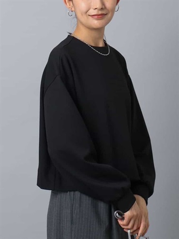 後拉鍊設計羅馬布上衣(黑色(94)/38)