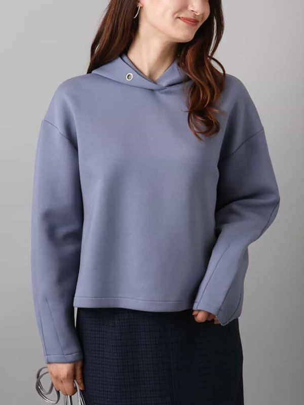 太空棉短版連帽上衣[可機洗](天藍色(50)/38)