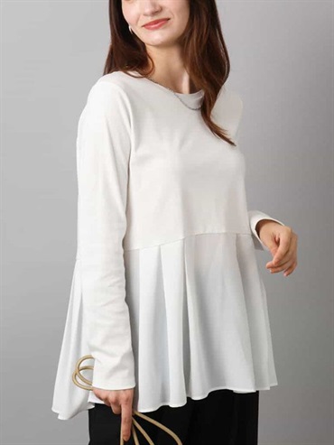 荷葉下擺拼接設計內搭上衣[可機洗]
