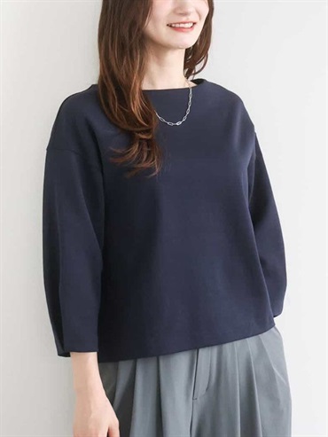 棉感羅馬布上衣(海軍藍(57)/38)