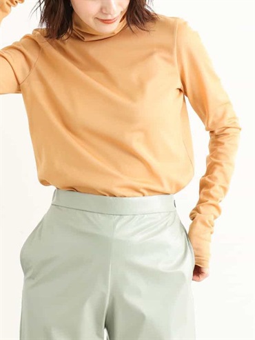 高領透感上衣[可機洗][日本製]