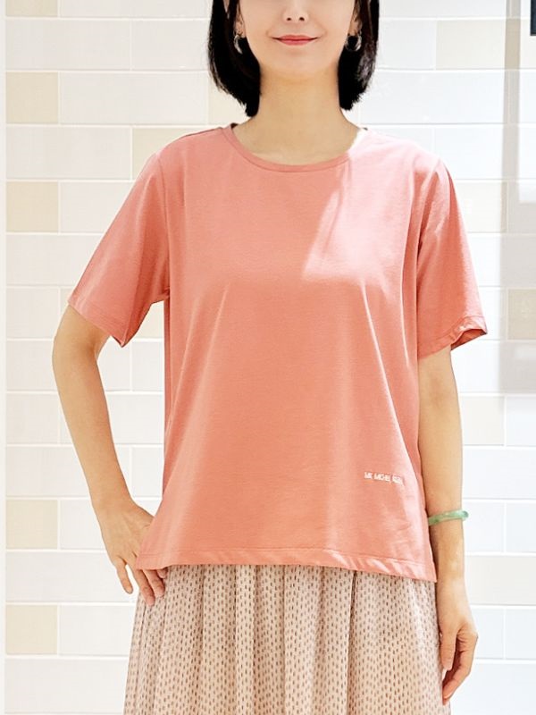優雅五分袖T shirt(暗紅色(08)/38)