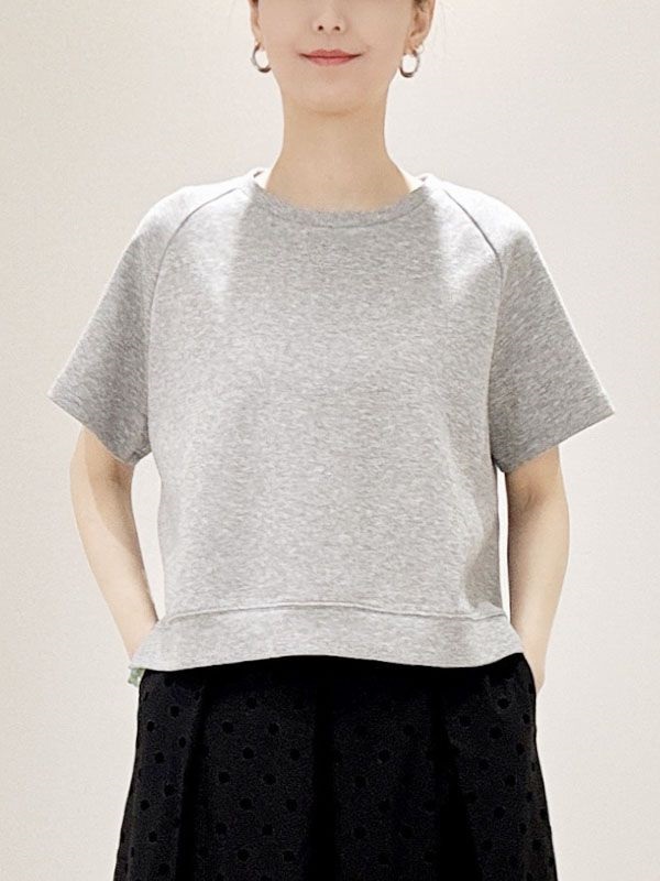 個性拉克蘭袖上衣(淺灰色(91)/38)