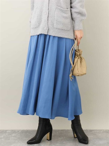 寬褲裙[磨毛緞面材質/可機洗](藍色(55)/38)