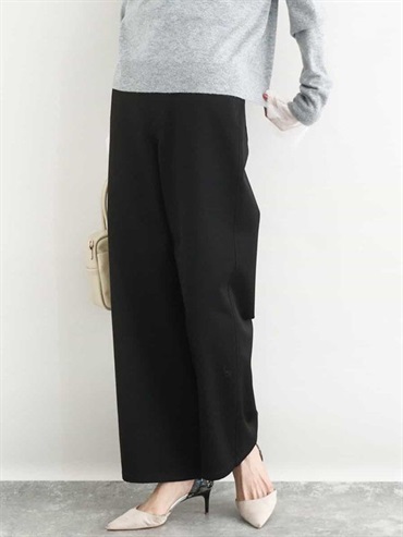 內刷毛靴型牛仔寬褲[可機洗](黑色(94)/38)