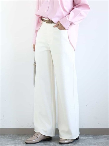 丹寧風直筒寬褲