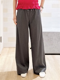 【再入荷】抽皺直筒寬褲